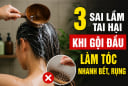 3 sai lầm tai hại khi gội đầu làm tóc nhanh bết, rụng