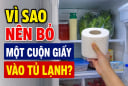 Vì sao nên bỏ một cuộn giấy vào tủ lạnh?