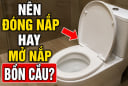 Nên đóng nắp hay mở nắp bồn cầu?