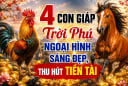 4 con giáp Trời Phú ngoại hình sáng đẹp, thu hút Tiền tài