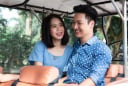 Mạnh Trường gây xôn xao với khoảnh khắc đẩy vợ ngã xuống bể bơi