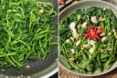 Mẹo xào rau muống giòn ngon, không thâm đen: Nhớ làm 2 việc này