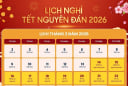 Lịch nghỉ Tết Nguyên đán và Quốc khánh năm 2026 chính thức: Người lao động chuẩn bị đón kỳ nghỉ dài nhất năm