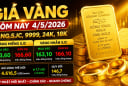 Bảng giá vàng 9999 24K 18K SJC DOJI PNJ hôm nay 4/5/2026