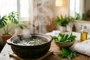 Cách dùng lá trà xanh giúp se khít lỗ chân lông, giảm dầu nhờn