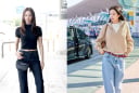 Sao Hàn đồng loạt diện denim và túi xách cỡ lớn, tạo nên xu hướng thời trang sân bay năm 2026