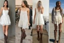 Váy ren trắng và boots cao bồi: Công thức thời trang giúp loạt ảnh du lịch mùa hè thêm cuốn hút