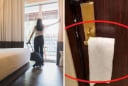 Nhiều người thường treo khăn ướt trên tay nắm cửa ở khách sạn: Vì sao?