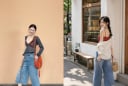 Quần jeans lửng ống rộng được yêu thích nhờ tôn dáng, mát mẻ và dễ phối đồ