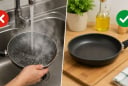Vì sao không nên rửa chảo ngay khi vừa nấu xong?