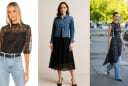Phụ nữ 35+ muốn mặc nữ tính mà không sến: 4 cách phối ren với denim cực sang