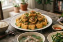 Cách làm đậu phụ nhồi thịt tẩm hành thơm ngon