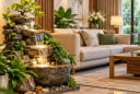 Vì sao nhiều gia đình thích đặt thác nước nhỏ trong phòng khách?