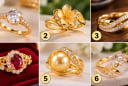 Chọn 1 chiếc nhẫn vàng mà bạn ấn tượng nhất để xem khả năng tài chính về sau