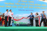 Lễ trao tặng Trường Tiểu học&THCS Đồng Sơn và Quỹ sữa Vươn cao Việt Vam trao tặng sữa cho trẻ em Tỉnh Quảng Ninh.