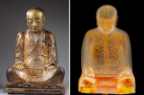 Phát hiện ra bộ xương người nằm bên trong bức tượng Phật 1.000 năm tuổi