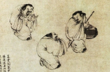 Phóng to 3 lần bức tranh kỳ lạ vẽ 3 ông lão trong Bảo tàng Cố cung, ai cũng chột dạ vì điểm này