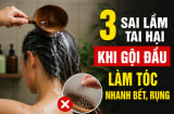 3 sai lầm tai hại khi gội đầu làm tóc nhanh bết, rụng