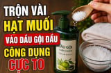 Trộn vài hạt muối vào dầu gội đầu, công dụng cực to