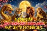 4 con giáp Vận Sáng như trăng Rằm, phất lên từ 24/7 đến 28/7