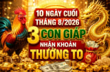 10 ngày cuối tháng 8/2026, 3 con giáp nhận khoản thưởng to