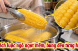 Cách luộc ngô ngọt mềm, bung đều từng hạt