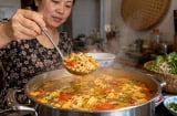 Cách nấu riêu cua đóng thành từng tảng vàng ươm