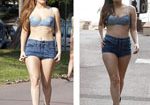 Lady Gaga đẹp dịu dàng với bikini jean dạo phố