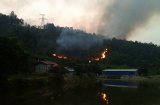 Cháy lớn tại khu du lịch sinh thái Sơn Tây
