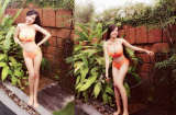 Elly Trần phơi thân, mặc bikini ngoài trời