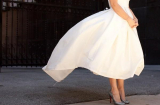Váy cưới midi trẻ trung lãng mạn mùa cưới Xuân hè 2014