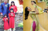 Con gái Bình Minh, Hương Giang, Elly Trần mặc áo dài đón Tết