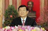 Chủ tịch nước Trương Tấn Sang chúc Tết Ất Mùi năm 2015