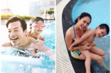 Những hình ảnh ngọt ngào của sao Việt và con ở bể bơi