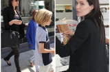 Angelina Jolie gầy trơ xương đi mua sắm cùng 2 con gái