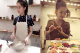 Ngắm hình ảnh siêu đáng yêu của các sao Việt khi vào bếp làm bánh