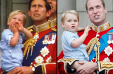 Hoàng tử George mặc trang phục giống hệt bố