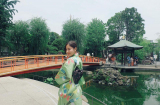 Văn Mai Hương diện kimono siêu đáng yêu, dạo phố Nhật Bản