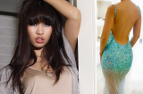 Siêu mẫu Hà Anh thử váy cưới màu xanh ngọc trước lễ đính hôn