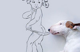 Cười té ghế với bộ ảnh chú chó của họa sĩ bị vợ bỏ rơi