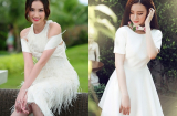 Khoe eo thon, dáng chuẩn đẹp như sao Việt với váy trắng tinh khôi