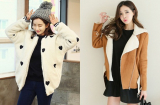 Áo khoác lông cừu ấm áp phong cách Hàn cho bạn gái đón đông về