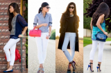 8 cách biến tấu cùng quần trắng sành điệu cho bạn gái(P1)