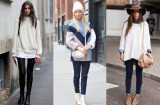 7 bí quyết mặc áo len oversize cực chất trong mùa lạnh