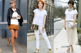15 cách diện áo thun và sơ mi trắng cực sành điệu cho phái đẹp
