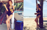 'Bỏng mắt' ngắm Elly Trần tạo dáng cùng bikini trên bãi biển
