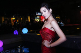 Hoa hậu Kỳ Duyên gợi cảm với đầm cúp ngực đỏ rực