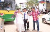 Xôn xao màn rước dâu bằng xe buýt cực độc ở Vĩnh Phúc