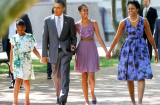 Ngắm gu thời trang đồng điệu của gia đình tổng thống Obama