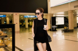 Gu thời trang sân bay đen 'huyền bí' của Jennifer Phạm